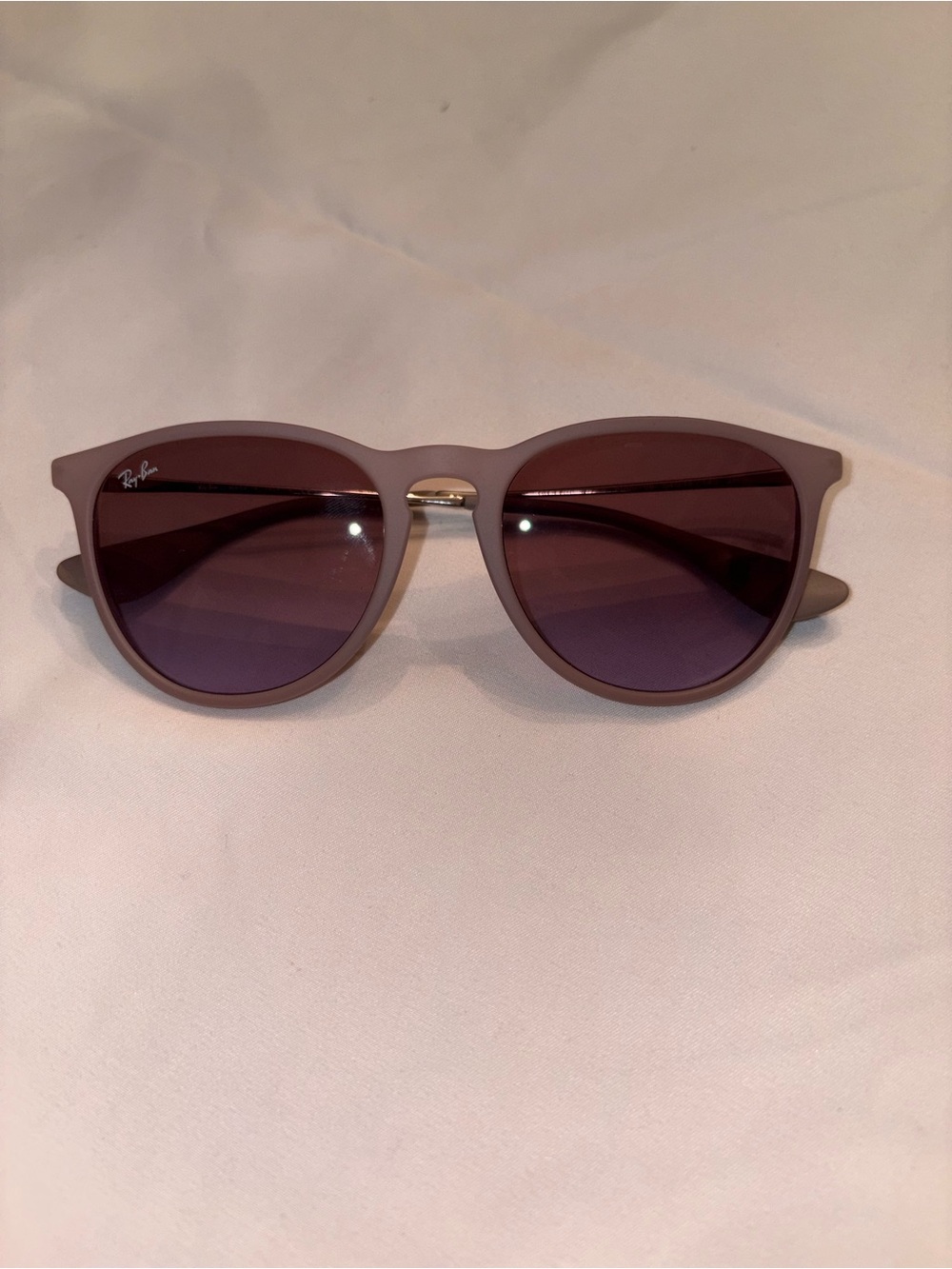 Ray-Ban Women's Blush Frame Sunglasses with Brown Gradient Lenses - Picture 2 of 5
